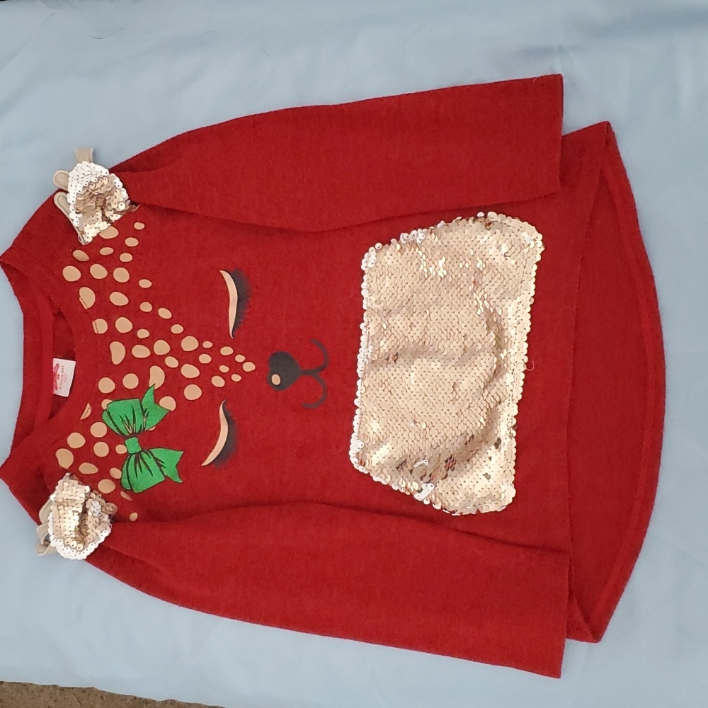 Holiday Time Girl's Longsleeve Tee 6-6X